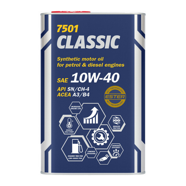 Mannol Classic (MetaL)10W-40 1 л, (MN7501-1ME) моторна олива