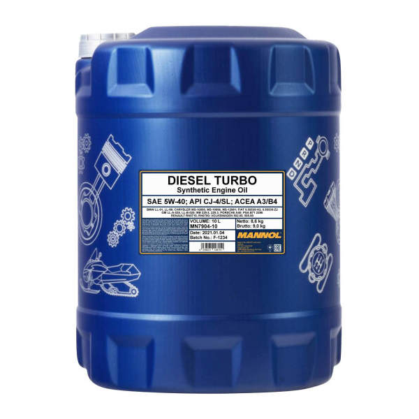 Mannol Diesel Turbo 5W-40 10 л, (MN7904-10) моторна олива