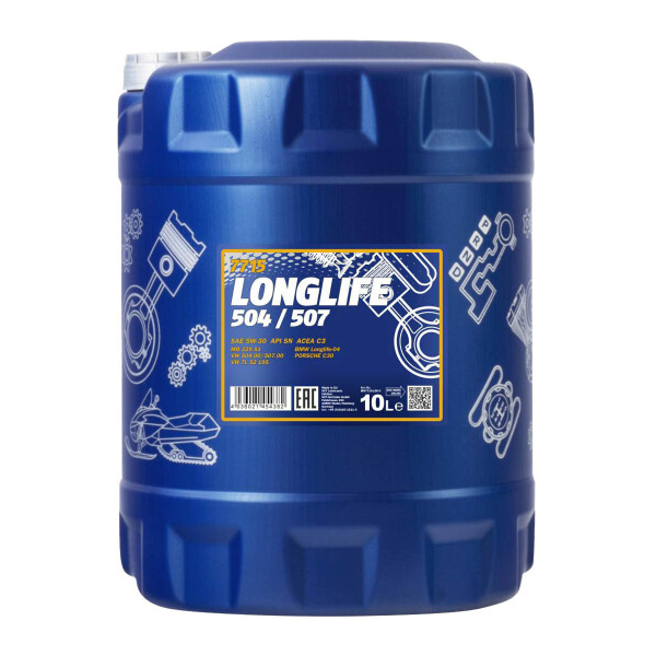Mannol Longlife 504/507 5W-30 10 л, (MN7715-10) моторна олива