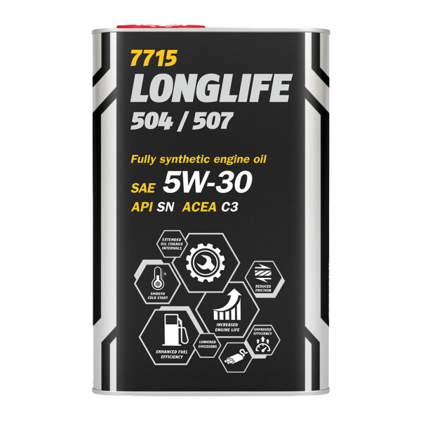 Mannol Longlife 504/507 (MetaL)5W-30 1 л, (MN7715-1ME) моторна олива