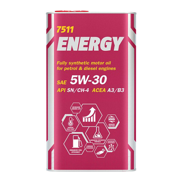 Mannol Energy (MetaL)5W-30 4 л, (MN7511-4ME) моторна олива