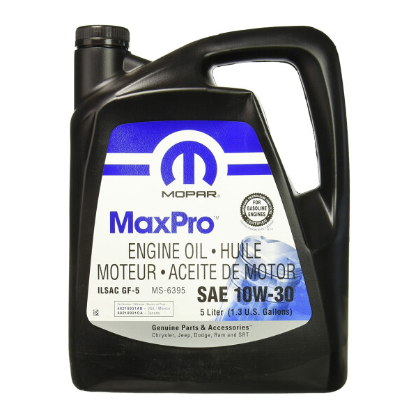Mopar MaxPro 10W-30 5 л, (68218931AB) моторна олива