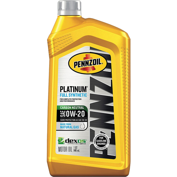 Pennzoil Platinum Fully Synthetic 0W-20, 0.946 л (550036541) моторна олива