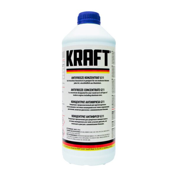 KRAFT G11 зеленый, 1,5 л (KF118) концентрат антифриза