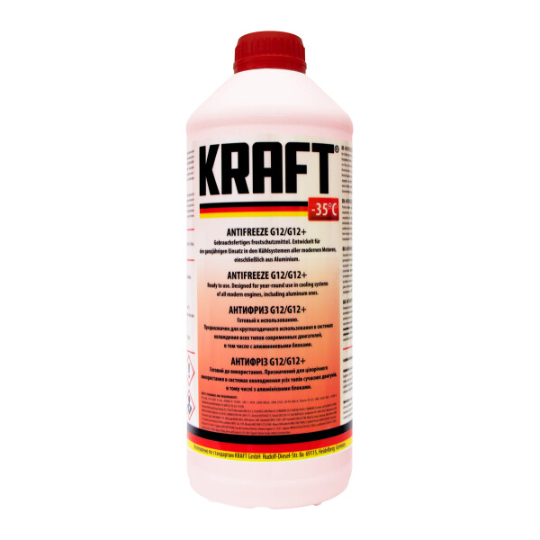 Готовый антифриз KRAFT G12/G12+ красный -35 °C