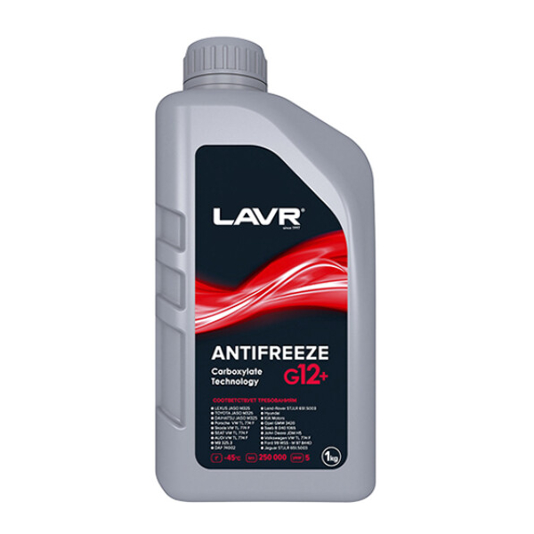Готовый антифриз Lavr Carboxylate Technology G12+ красный -45 °C