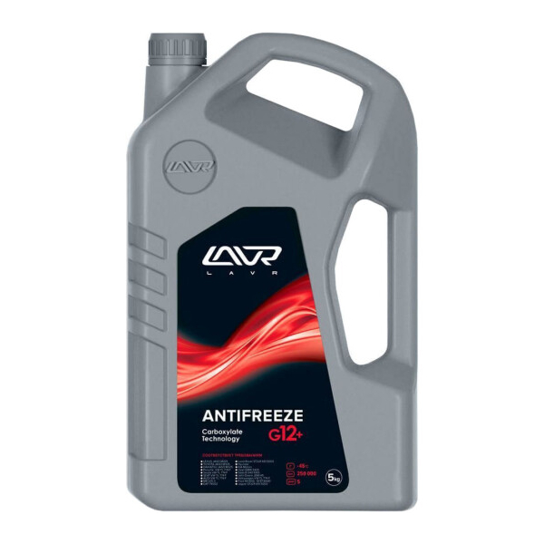 Готовый антифриз Lavr Carboxylate Technology G12+ красный -45 °C
