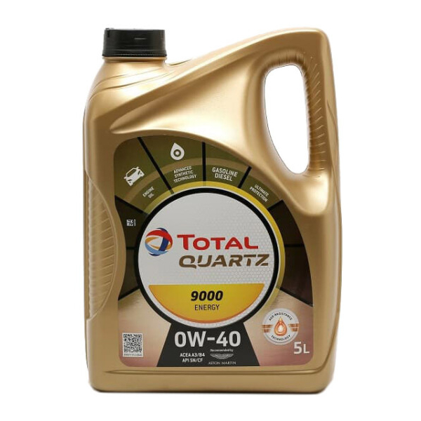 Total Quartz 9000 Energy 0W-40 5 л, (213989) моторна олива