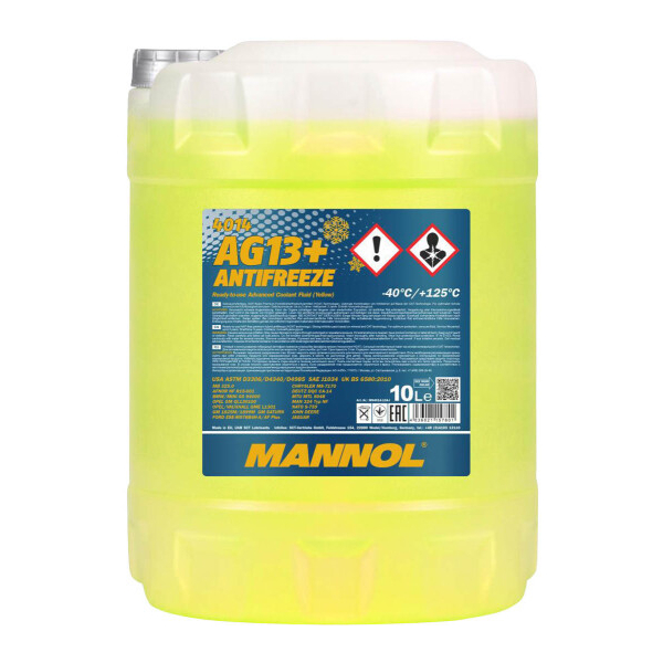 Готовый антифриз Mannol AG13+ Advanced желтый -40 °C