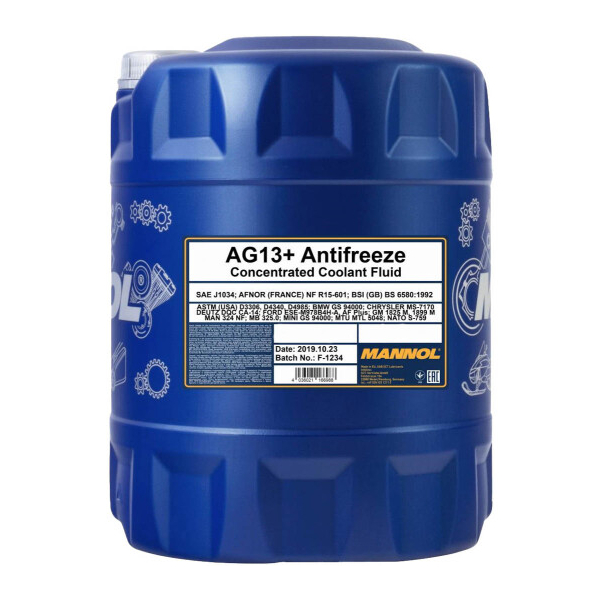Mannol AG13+ Advanced желтый, 10 л (MN4114-10) концентрат антифриза