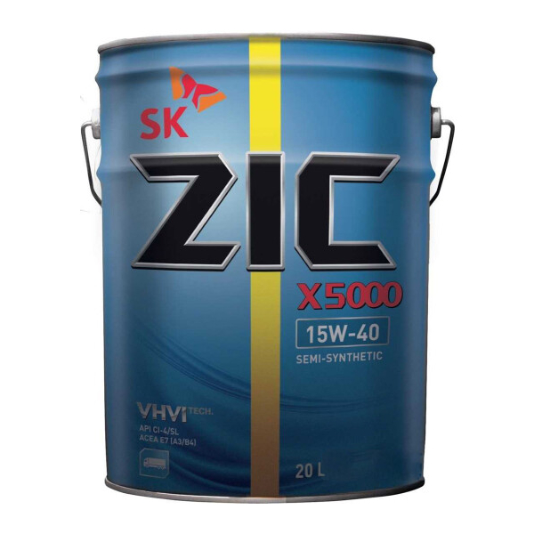 ZIC X5000 15W-40 20 л, (192604) моторное масло