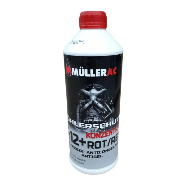 Mullerol G12+ красный, 1,5 л (DE10001) концентрат антифриза