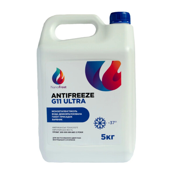 Готовый антифриз NanoFrost Ultra G11 синий -37 °C