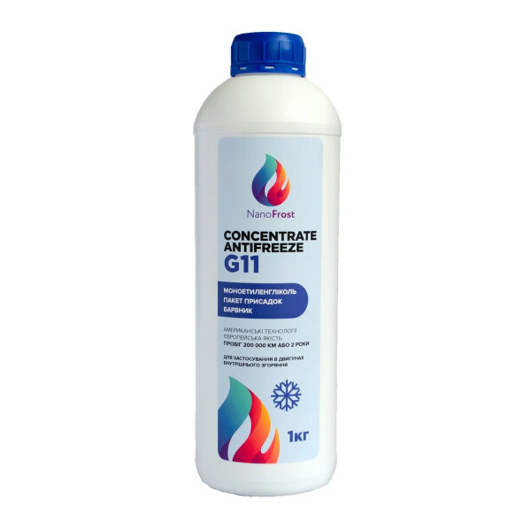 NanoFrost Concentrate G11 синий, 1 л (G11BLUE1) концентрат антифриза