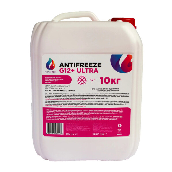 Готовый антифриз NanoFrost Ultra G12+ розовый -37 °C
