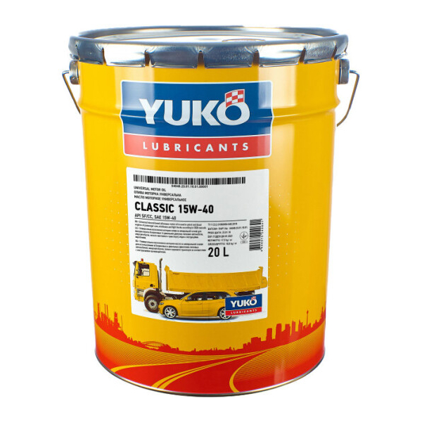 Yuko Classic 15W-40 20 л, моторна олива