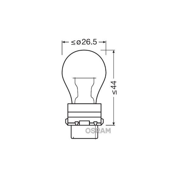 3757AK OSRAM Лампа розжарювання, додатковий ліхтар сигналу гальмування