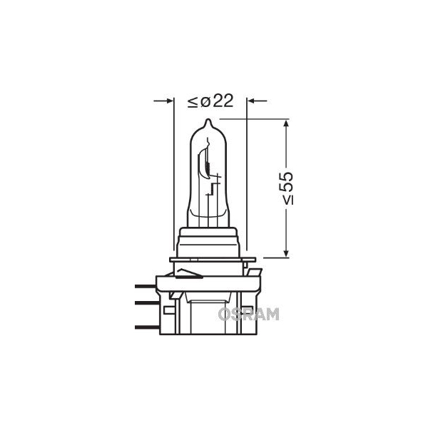 64176 OSRAM Лампа розжарювання, фара далекого / ден. ходового/стоян. світла