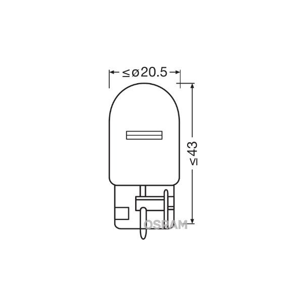 7505-02B OSRAM Лампа розжарювання, додатковий ліхтар сигналу гальмування