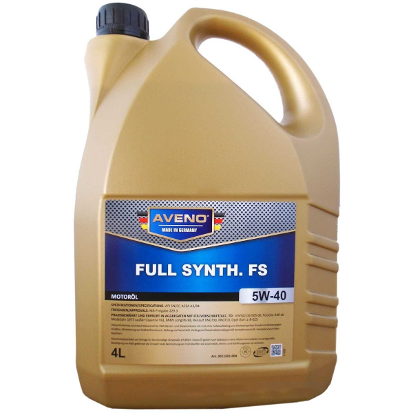 Aveno FS 5W-40, 4 л (0002000030004) моторна олива