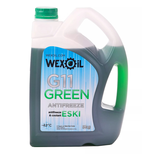 Wexoil Eski G11 -40°C зеленый, 5 л (9400) готовый антифриз