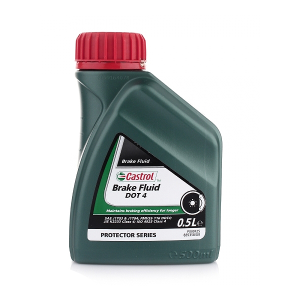 Castrol Brake Fluid DOT 4, 0,5 л (U7-CBFDT4-15X.5) тормозная жидкость