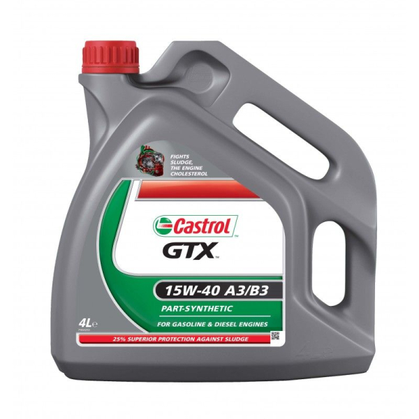 Castrol GTX 15W-40 A3/B3, 4 л (N5-GTX15A3-4X4L) моторна олива
