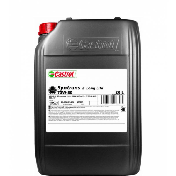 Castrol Syntrans Z Longlife 75W-80, 20 л (RB-SZLL75-20L) синтетическое трансмиссионное масло