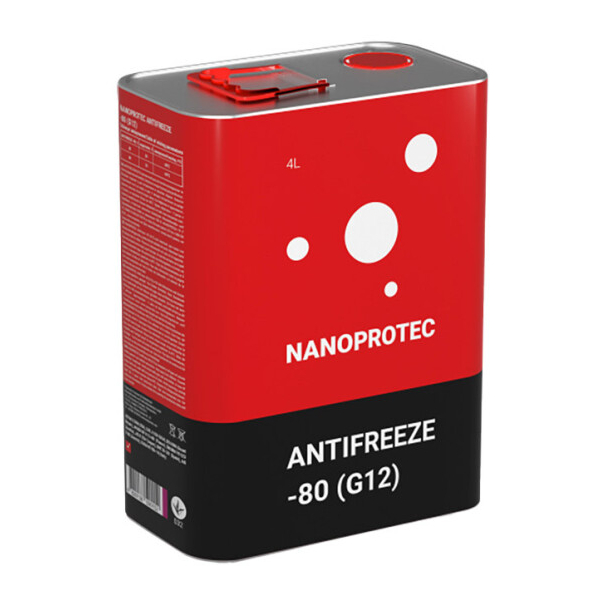 Nanoprotec -80° G12 червоний, 4 л (NP3201504) концентрат антифризу