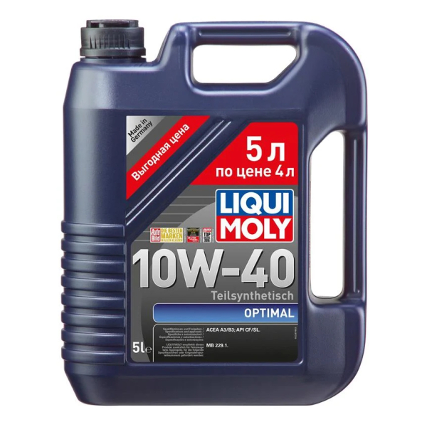 Liqui Moly Optimal 10W-40 5 л, (2287/3930) моторна олива