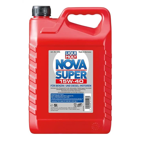Liqui Moly Nova Super 15W-40, 5 л (142615W405L) моторна олива