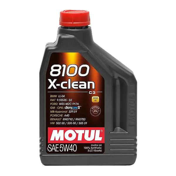 Motul 8100 X-Clean 5W-40 2 л, (102049) моторна олива