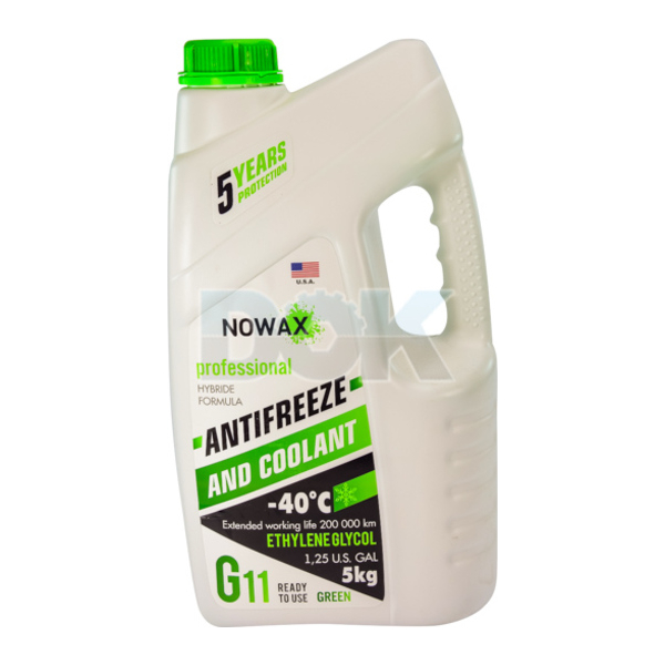Готовий антифриз Nowax G11 зелений -40 °C